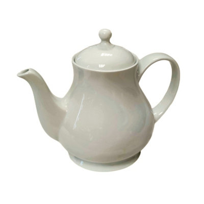 Arcoroc Large Teapot White Ceramic Hotelware 32oz 1L Vitreous Catering Tea Pot