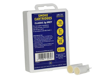 Arctic Hayes 333003 Smoke Cartridges Classic 3g Grey Pack Of 10 ARC333003