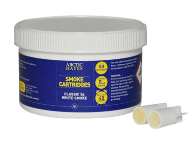 Arctic Hayes 333003C Smoke Cartridges Classic 3g White Tub Of 50 ARC333003C
