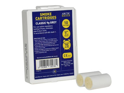 Arctic Hayes 333009 Smoke Cartridges Classic 9g White (Pack 10) ARC333009