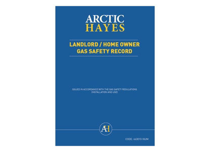 Arctic Hayes 663010-NUM Landlord/Homeowner Gas Safety Record (Pad of 25) ARC663010NUM