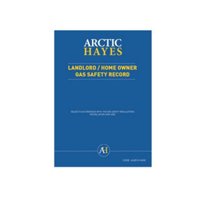 Arctic Hayes 663010-NUM Landlord/Homeowner Gas Safety Record (Pad of 25) ARC663010NUM