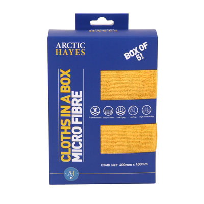 Arctic Hayes MFCBOX5 Multi-purpose Microfibre Cleaning Cloths Box 0f 5