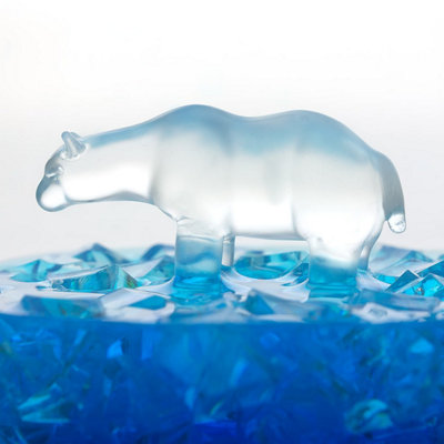 Arctic Polar Bear In Stemless Whisky Cocktail Glass 600ml