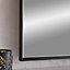 Arcus Black Overmantle Mirror- H 93cm x W 71cm x D 1.5cm