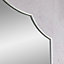 Arcus Silver Overmantle Mirror - H 93cm x W 71cm x D 1.5cm