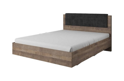 Arden Contemporary Bed Frame EU King Size Oak Grande Effect & Matera (L)2080mm (H)1030mm (W)1650mm