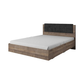 Arden Contemporary Bed Frame EU King Size Oak Grande Effect & Matera (L)2080mm (H)1030mm (W)1650mm