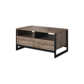 Arden Contemporary Coffee Table 2 Drawers Oak Grande Effect & Matera (H)530mm (W)1090mm (D)620mm