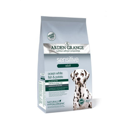 Arden Grange Sensitive Adult White Fish Potato Dried Dog Food 6kg