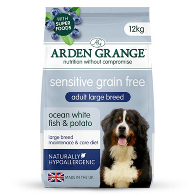 Arden Grange Sensitive GF Adult Large Ocean White Fish Potato 12kg
