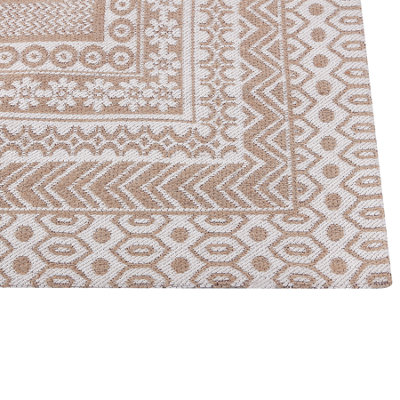 Area Rug 160 x 230 cm Beige and White BAGLAR