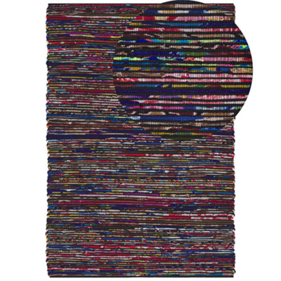 Area Rug 160 x 230 cm Dark Multicolour BARTIN | DIY at B&Q
