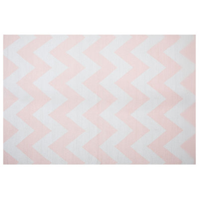 Area Rug 160 x 230 cm Pink and White KONARLI