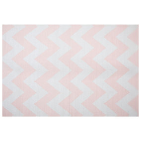Area Rug 160 x 230 cm Pink and White KONARLI