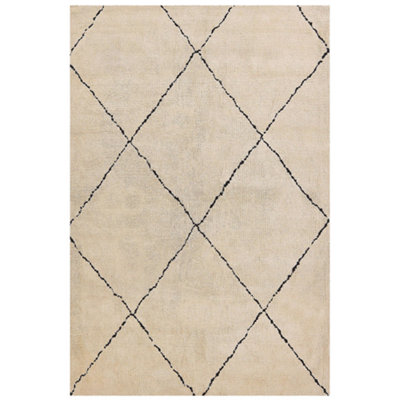 Area Rug 200 x 300 cm Beige and Black MUTKI