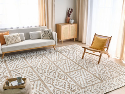 Area Rug 300 x 400 cm Off-White and Beige GOGAI