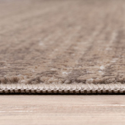 Area Rug Abstract Design in Beige Non-shedding Short Pile Living Room Rugs 3800B