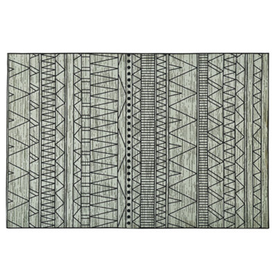 Area Rug Black and Grey 160 x 230 cm KEBAN