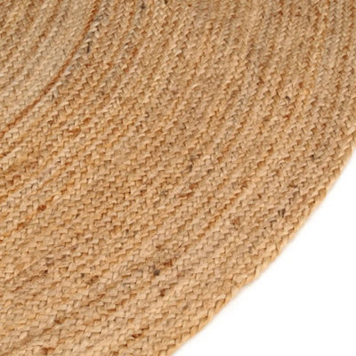 Area Rug Braided Jute 240 cm Round - 6