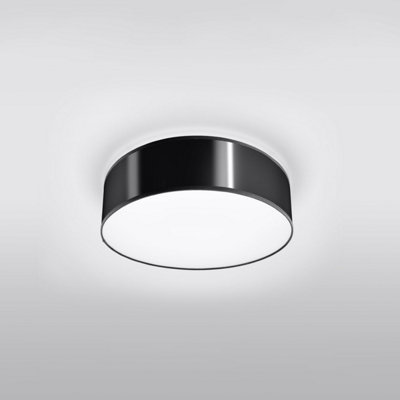 Arena Polyvinyl Chloride (Pvc) Black 2 Light Classic Ceiling Light