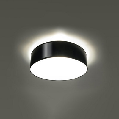 Arena Polyvinyl Chloride (Pvc) Black 2 Light Classic Ceiling Light