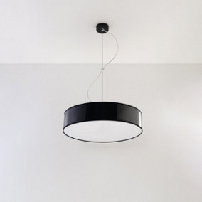 Arena Polyvinyl Chloride (Pvc) Black 3 Light Classic Pendant Ceiling Light