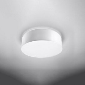 Arena Polyvinyl Chloride (Pvc) White 2 Light Classic Ceiling Light