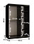 Arendal III  Mirrored  Sliding Door Wardrobe with Panel Doors (H2000mm W1200mm D620mm) - White Matt