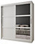 Arendal III  Mirrored  Sliding Door Wardrobe with Panel Doors (H2000mm W1800mm D620mm) - White Matt