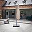 Ares 3.5m Round Cantilever Parasol with Solar powered LED Lights in Beige