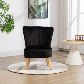 Arezza Velvet Accent Chair - Black