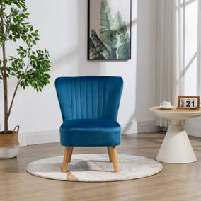 Arezza Velvet Accent Chair - Blue