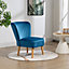 Arezza Velvet Accent Chair - Blue