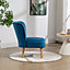 Arezza Velvet Accent Chair - Blue