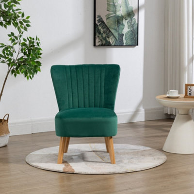 Arezza Velvet Accent Chair Green DIY At B Q   Arezza Velvet Accent Chair Green~5060980888666 01c MP