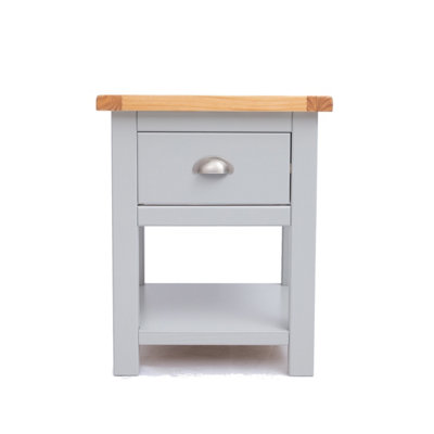 Argenta 1 Drawer Bedside Table Chrome Cup Handle