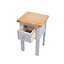 Argenta 1 Drawer Petite Bedside Table Chrome Knob