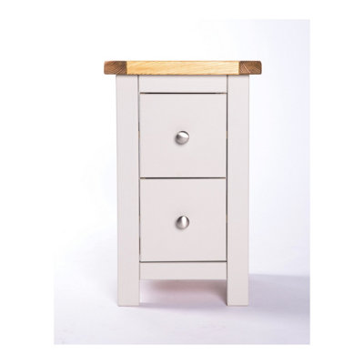 Argenta 2 Drawer Petite Bedside Table Chrome Knob DIY at B&Q