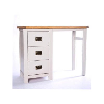 Argenta 3 Drawer Desk - Dressing Table Brass Drop Handle