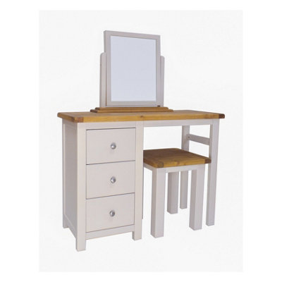 Argenta 3 Drawer Dressing Table Set Chrome Knob