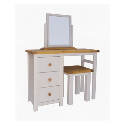 Argenta 3 Drawer Dressing Table Set Wood Knob