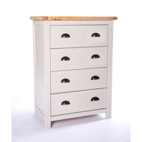Argenta 4 Drawer Chest of Drawers Brass Cup Handle