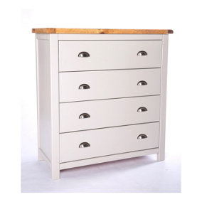 Argenta 4 Drawer Chest of Drawers Chrome Cup Handle