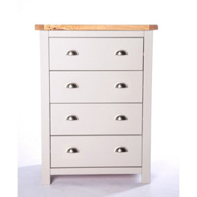 Argenta 4 Drawer Chest of Drawers Chrome Cup Handle