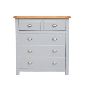 Argenta 5 Drawer Chest of Drawers Chrome Cup Handle