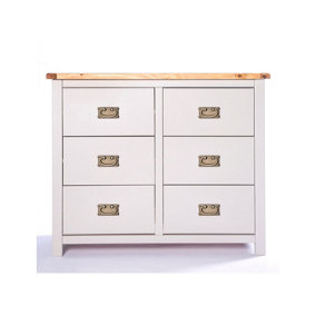 Argenta 6 Drawer Chest of Drawers Bras Drop Handle