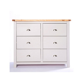 Argenta 6 Drawer Chest of Drawers Chrome Cup Handle