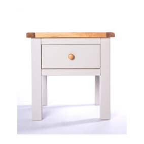 Argenta Light Grey 1 Drawer Side Table Wood Knob