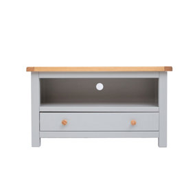 Argenta Light Grey 1 Drawer TV Cabinet Wood Knob